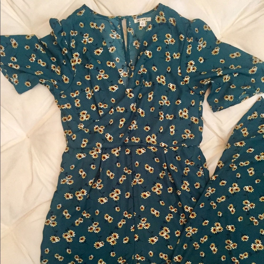 Francesca’s floral jumpsuit